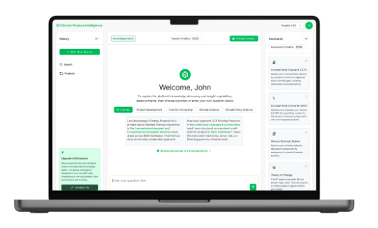 Climate Finance Intelligence platform